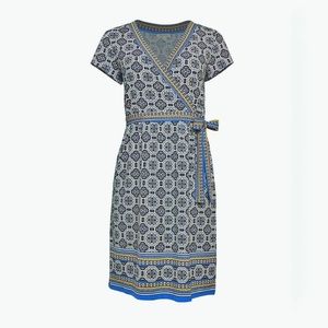 LAST CALL • MAX STUDIO Faux Wrap Print Dress